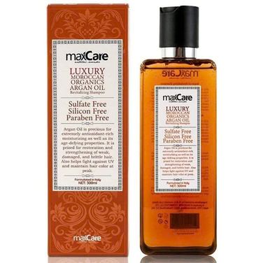 MaxCare Moroccan Organic Argan Oil Shampoo SLS Sulfate Free 300ml